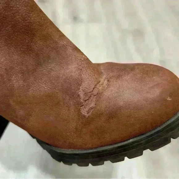 Sam & Libby Brown Faux Leather Ankle Booties - Picture 9 of 9